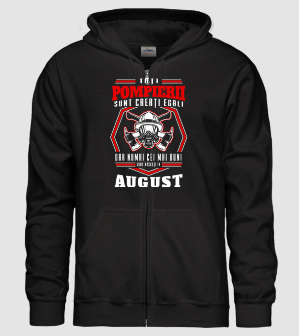 Toți pompierii sunt creați egali, dar numai cei mai buni sunt născuți în august model negru pe tricou