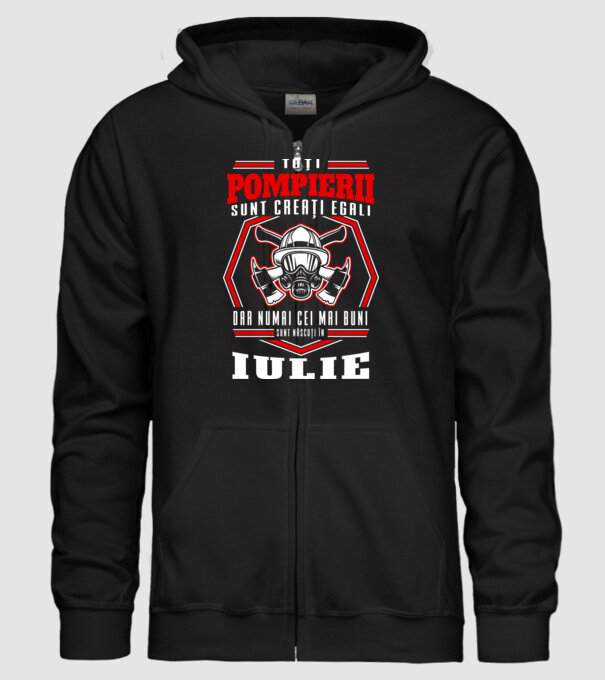 Toți pompierii sunt creați egali, dar numai cei mai buni sunt născuți în iulie model negru pe tricou