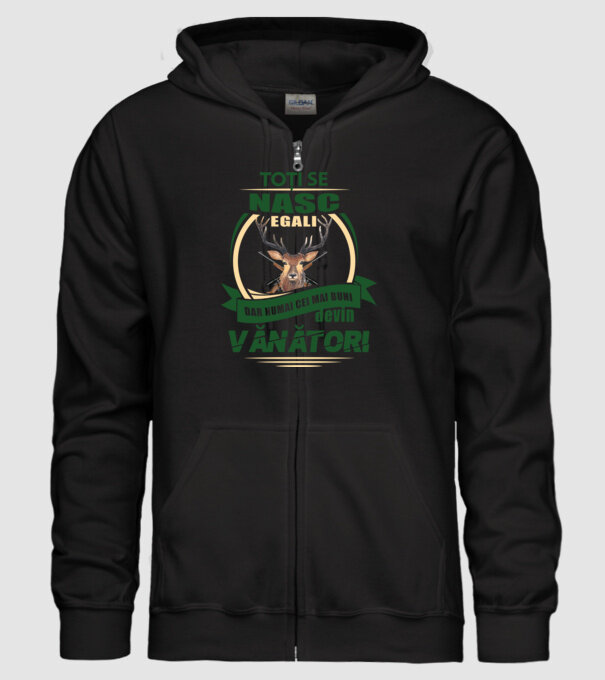 Toți se nasc egali, dar numai cei mai buni devin vânători model negru pe tricou
