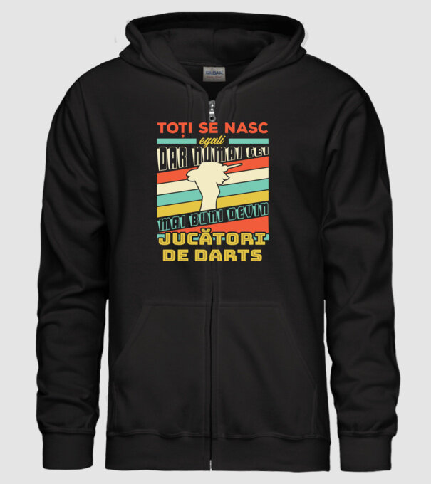 Toți se nasc egali, dar numai cei mai buni devin_ jucători de darts model negru pe tricou
