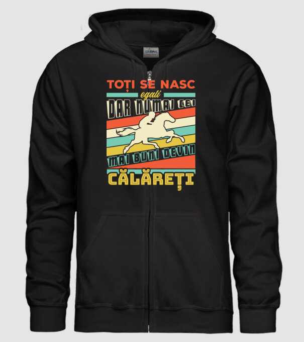 toți se nasc egali, dar numai cei mai buni devin călăreți model negru pe tricou