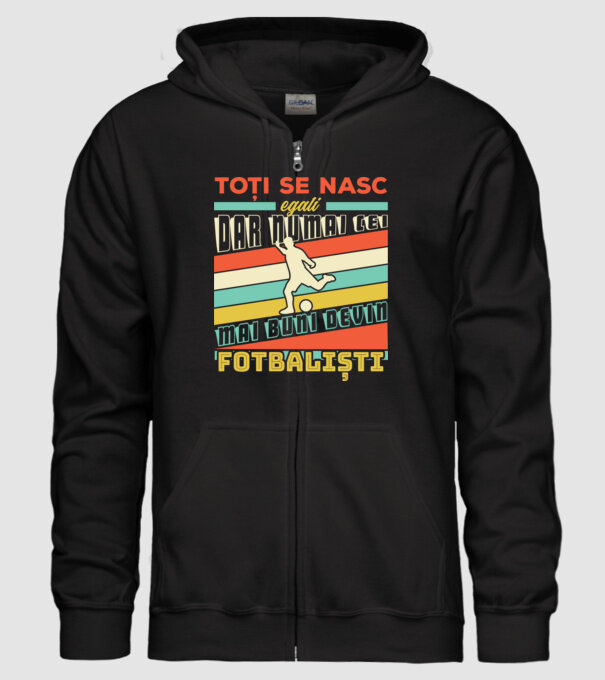toți se nasc egali, dar numai cei mai buni devin fotbaliști model negru pe tricou