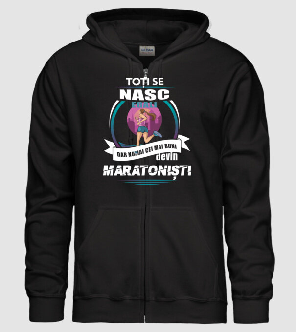 Toți se nasc egali, dar numai cei mai buni devin maratoniști model negru pe tricou
