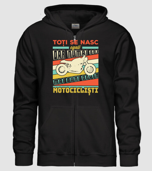 toți se nasc egali, dar numai cei mai buni devin motocicliști model negru pe tricou