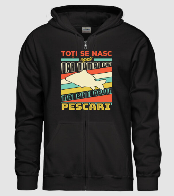 toți se nasc egali, dar numai cei mai buni devin pescari model negru pe tricou