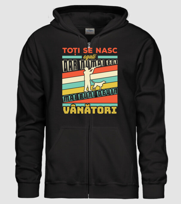 toți se nasc egali, dar numai cei mai buni devin vânători model negru pe tricou