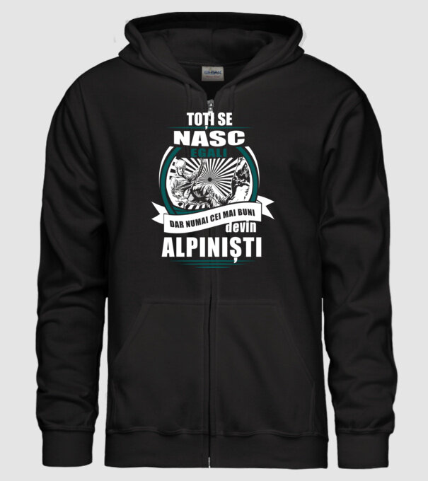 toți se nasc egali, dar numai cei mai buni devin alpiniști model negru pe tricou