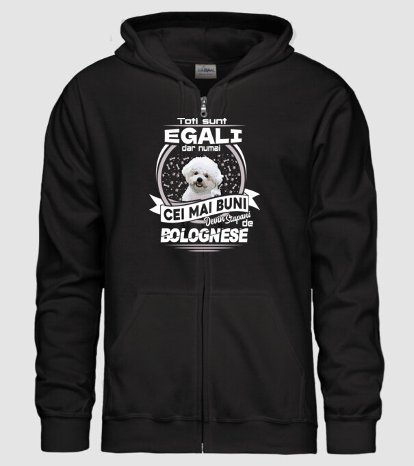 Toți sunt egali, dar numai cei mai buni devin stăpâni de bolognese lght model negru pe tricou