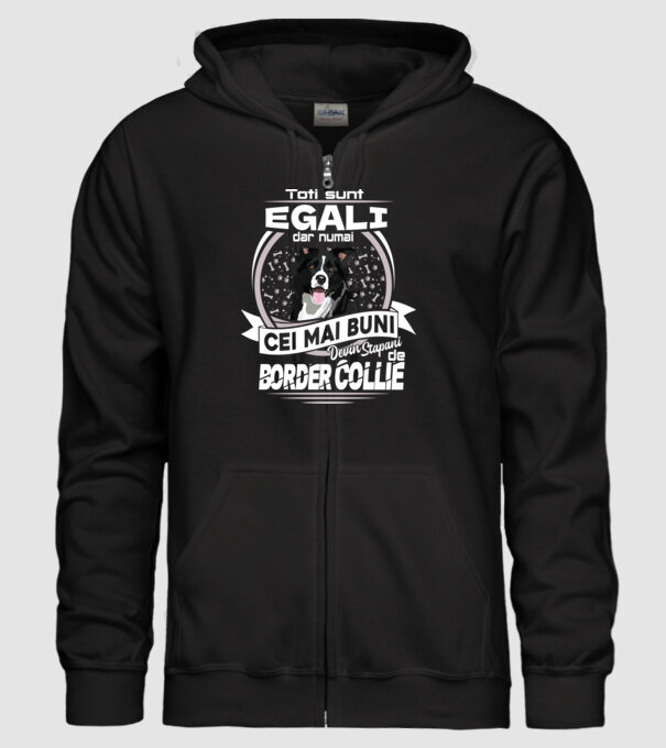 Toți sunt egali, dar numai cei mai buni devin stăpâni de border collie lght model negru pe tricou