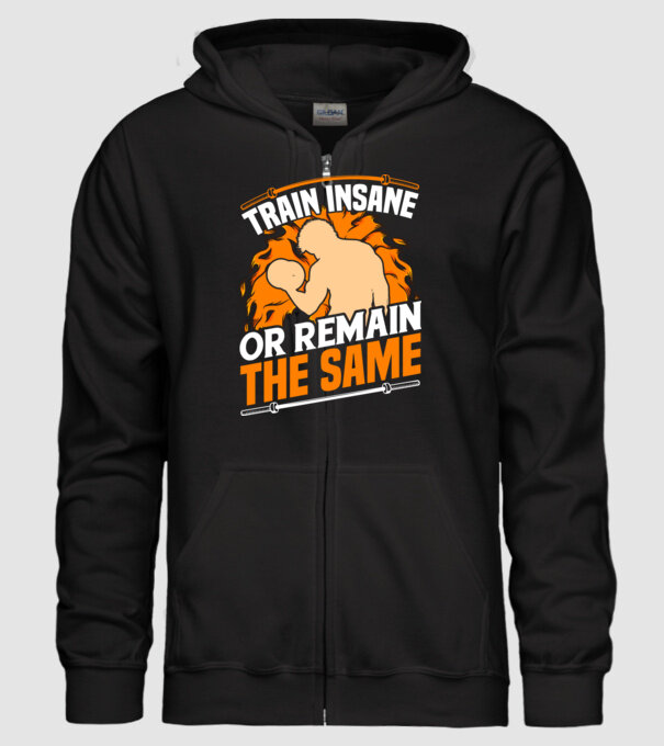 Train insane model negru pe tricou