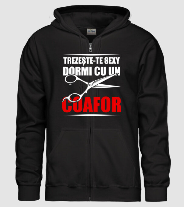 Trezește-te sexy, dormi cu un coafor model negru pe tricou