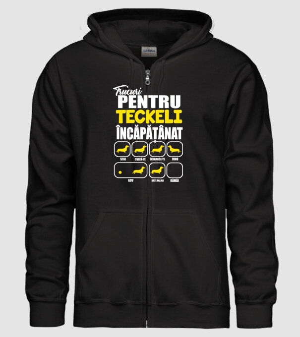 trucuri pentru Teckeli încăpățânați stai culcă-te întoarce-te vino adu bate palma rămâi model negru pe tricou