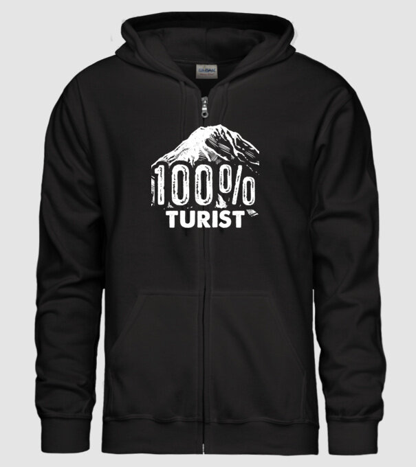 turist model negru pe tricou