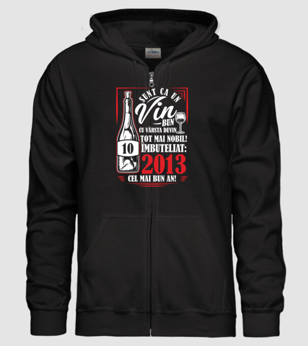 Un Vin Bun 10 2013 drk model negru pe tricou