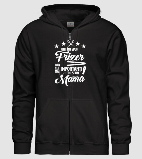 unii îmi spun frizer, dar cei mai importanți îmi spun mamă model negru pe tricou