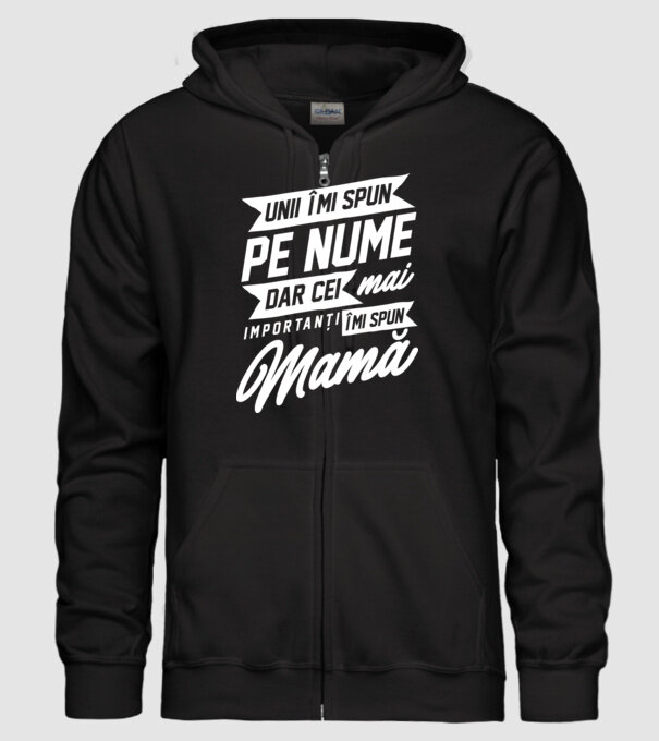Unii îmi spun pe nume, dar cei mai importanți îmi spun mamă model negru pe tricou