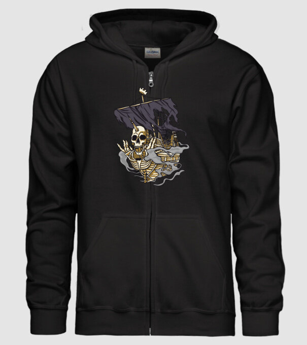 Vapoare model negru pe tricou