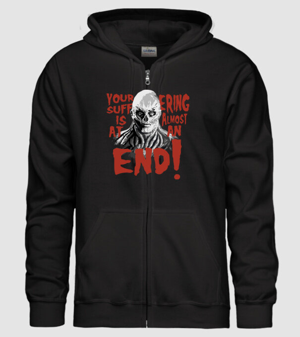 vecna your suffering is almost at an end model negru pe tricou