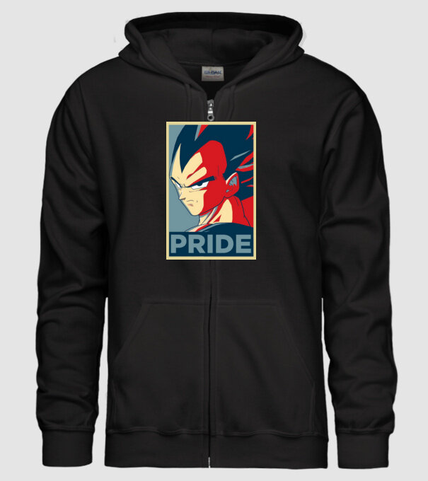 vegeta pride dragonball model negru pe tricou