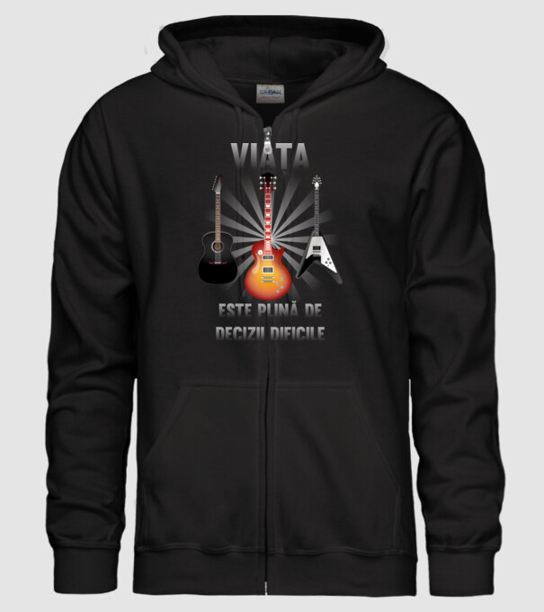 Viața este plină de decizii dificile model negru pe tricou