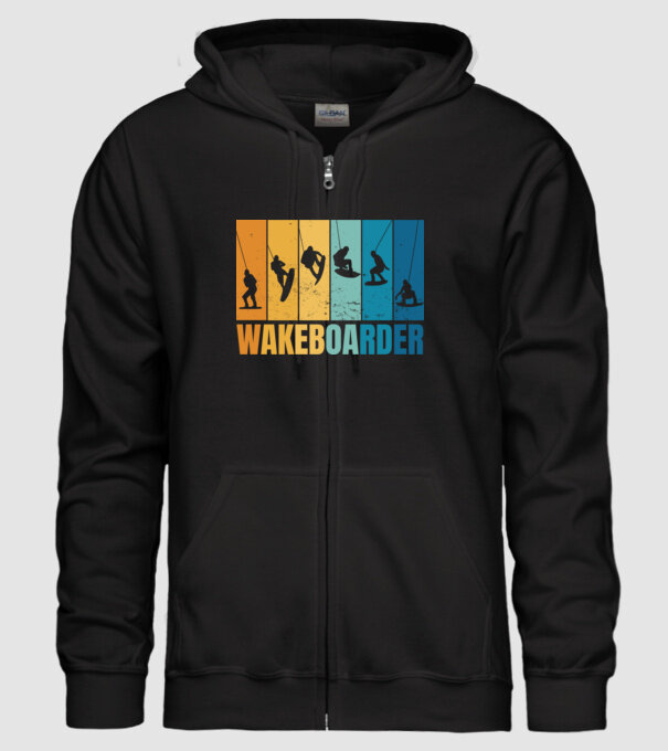Wakeboard model negru pe tricou