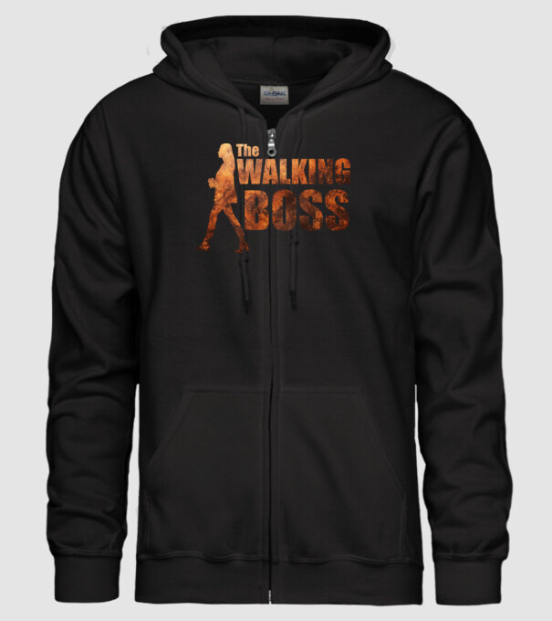 Walking bos model negru pe tricou
