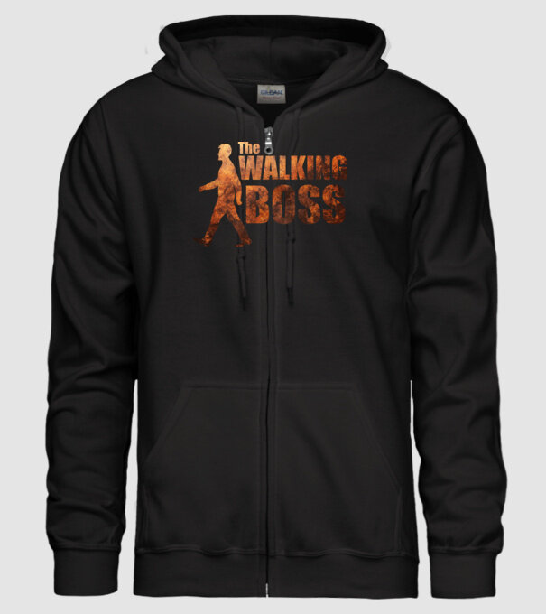 Walking boss model negru pe tricou