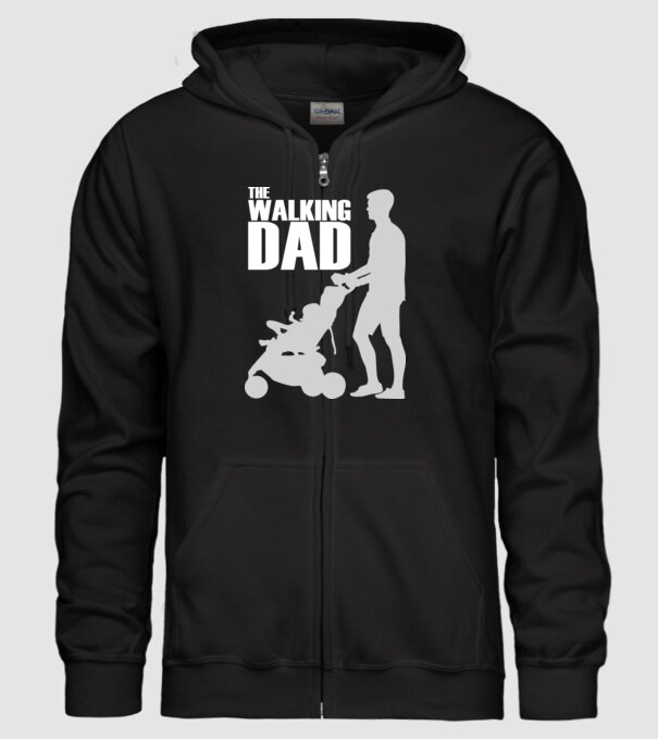 Walking dad model negru pe tricou