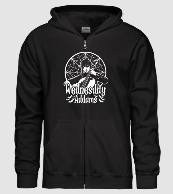 Wednesday Window model negru pe tricou