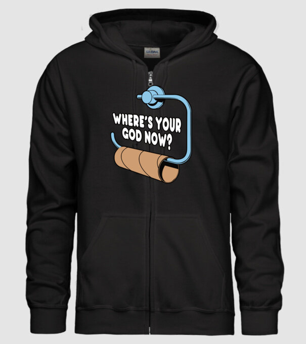 Where's your god now model negru pe tricou