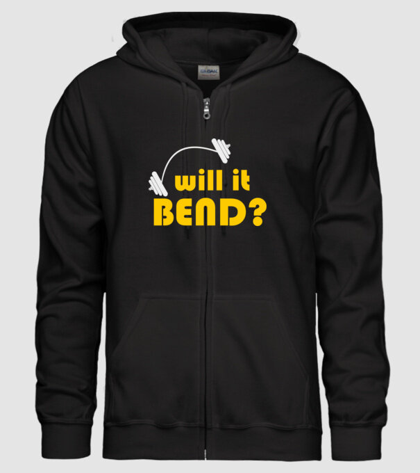 Will it bend model negru pe tricou