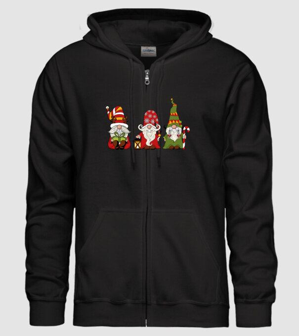 Xmas gnomes 2 model negru pe tricou