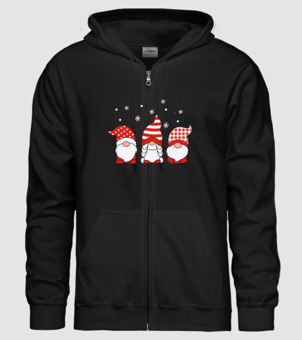 Xmas gnomes model negru pe tricou