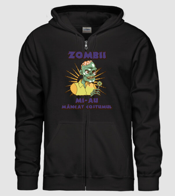 Zombii mi-au mâncat costumul model negru pe tricou