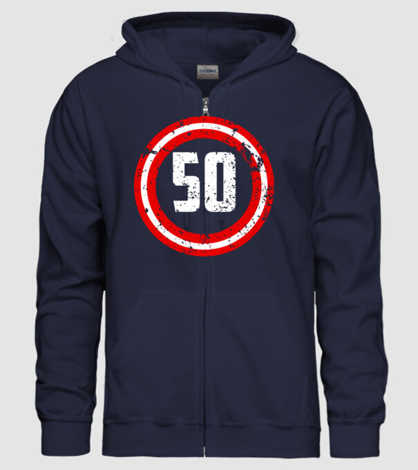 Birthday captain 50 Years old model albastru închis pe tricou