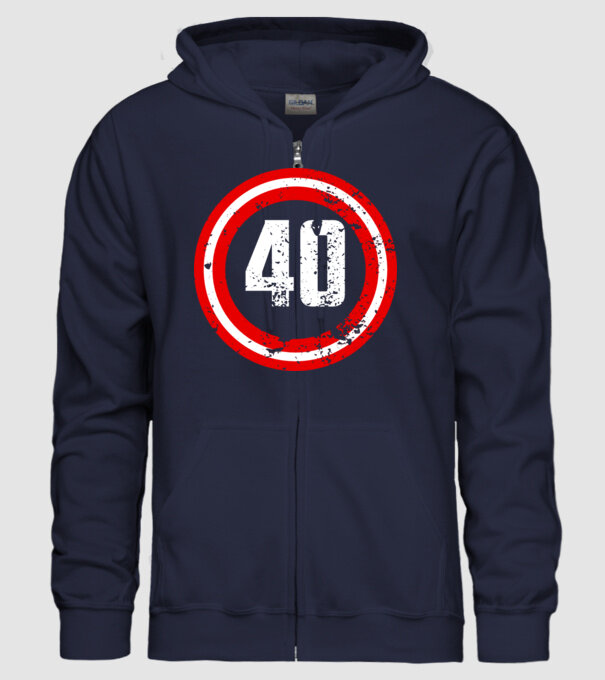 Birthday captain 40 Years old model albastru închis pe tricou