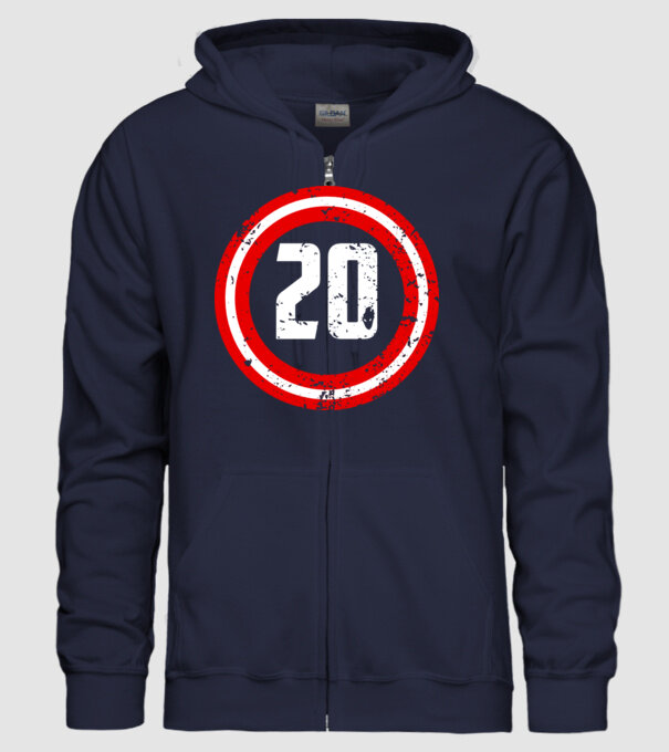 Birthday captain 20 Years old model albastru închis pe tricou