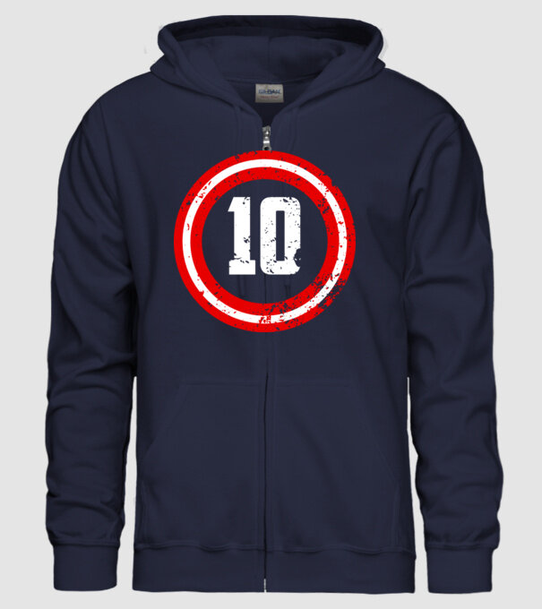 Birthday captain 10 Years old model albastru închis pe tricou