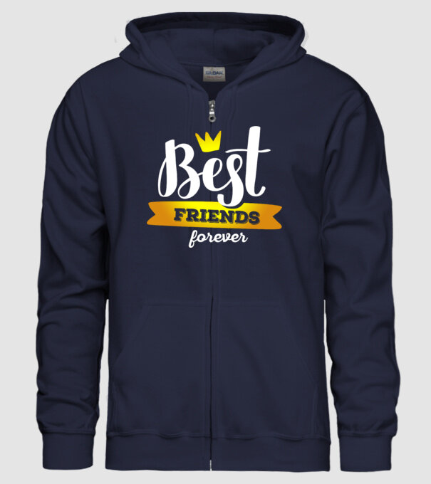 Best friends forever model albastru închis pe tricou