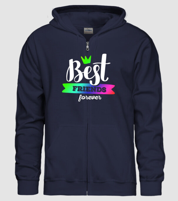 Best friends forever model albastru închis pe tricou