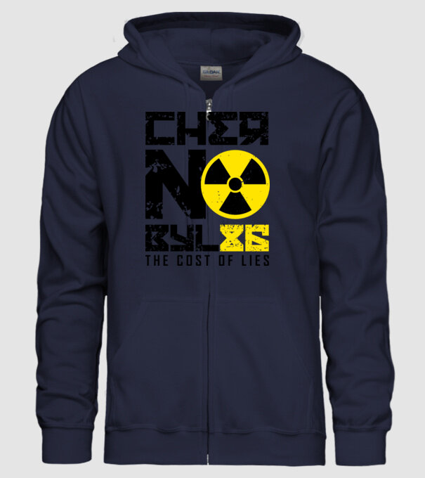 'Chernobyl ''86' model albastru închis pe tricou