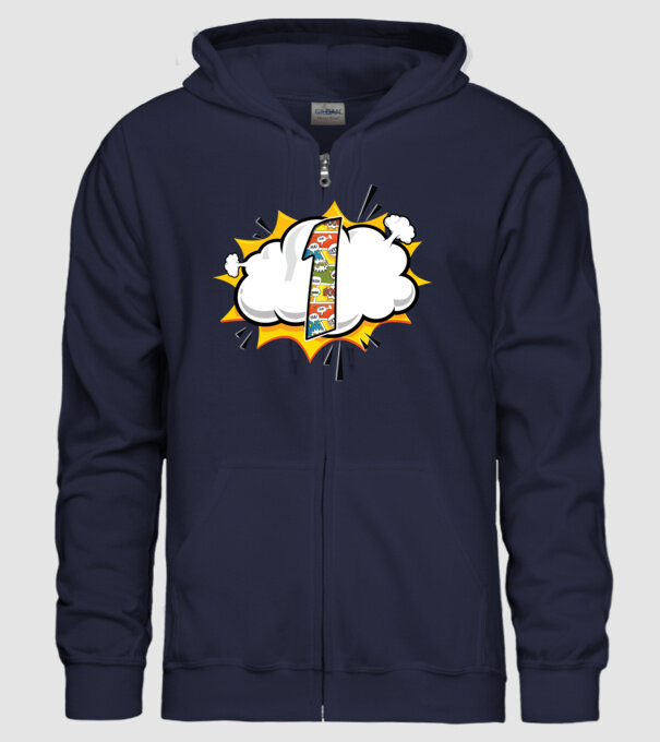Birthday Comic Number 1 model albastru închis pe tricou