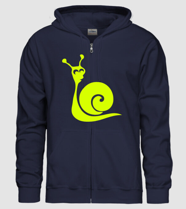 Snail model albastru închis pe tricou