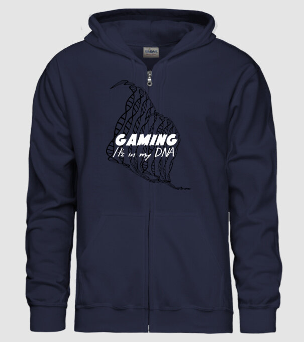 Gamer DNA model albastru închis pe tricou