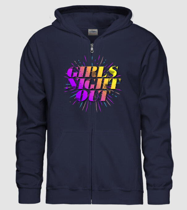 Girls Night Out model albastru închis pe tricou
