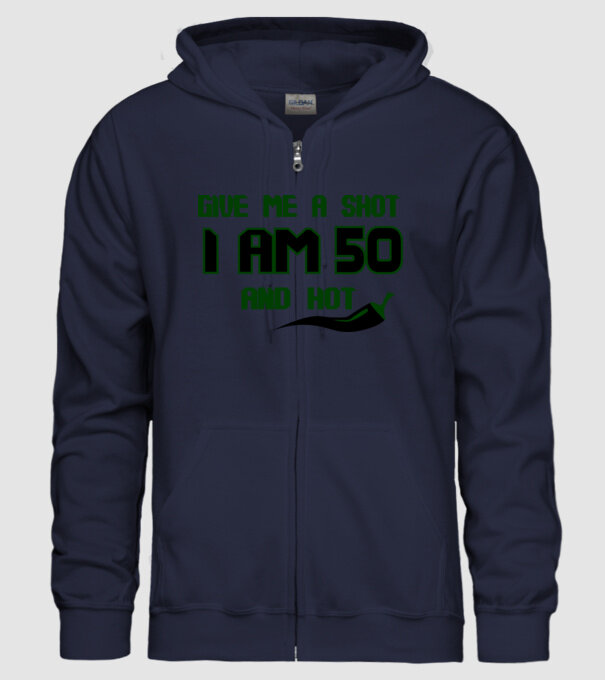 Give me a shot - 60 model albastru închis pe tricou