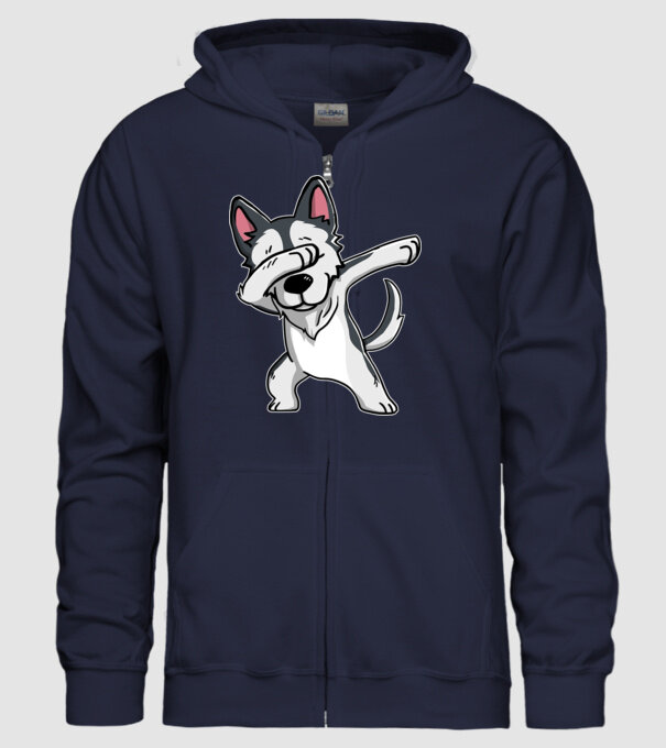 Husky DAB model albastru închis pe tricou