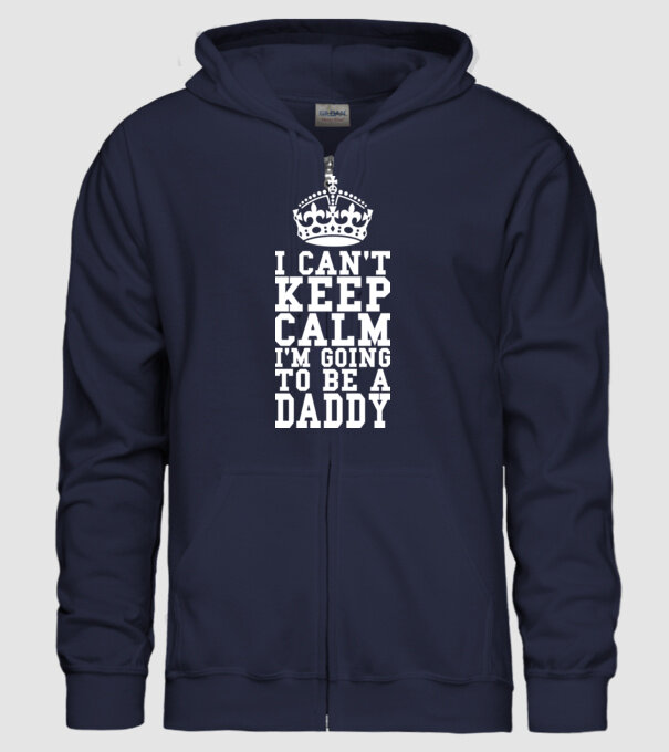 'I can''t keep calm, i''m going to be a daddy' model albastru închis pe tricou