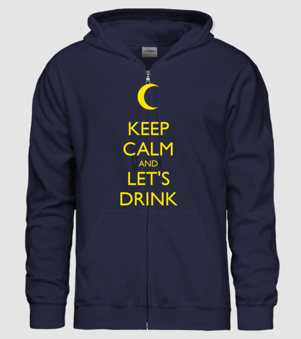 keep calm and lets drink model albastru închis pe tricou