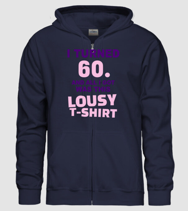 Lousy T-shirt 60 model albastru închis pe tricou